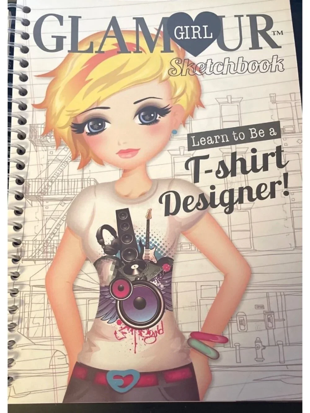 Glamour Girl T-Shirt Designer Crafts Sketchbook Bendon For Ages 6+ Stickers Tips